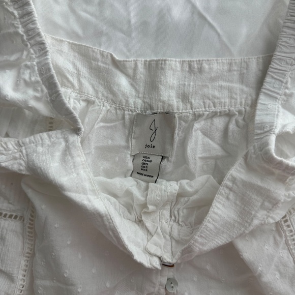 White Eyelet Ruffle Strap Tank - Picture 3 of 4